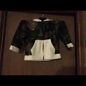 Fleece hooded jacket